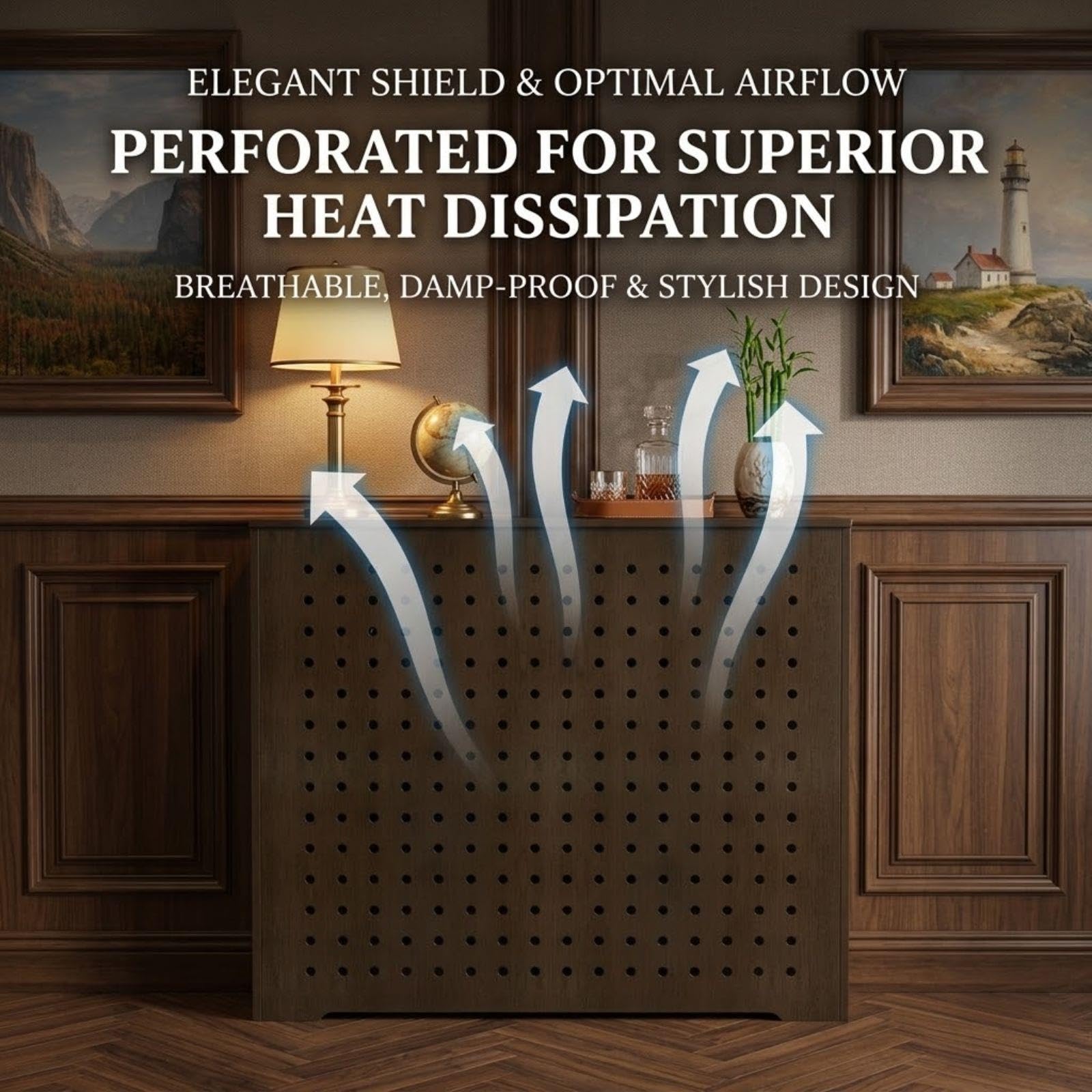 Cubre Radiador Moderno, Mueble Decorativo, Balda Calefacción