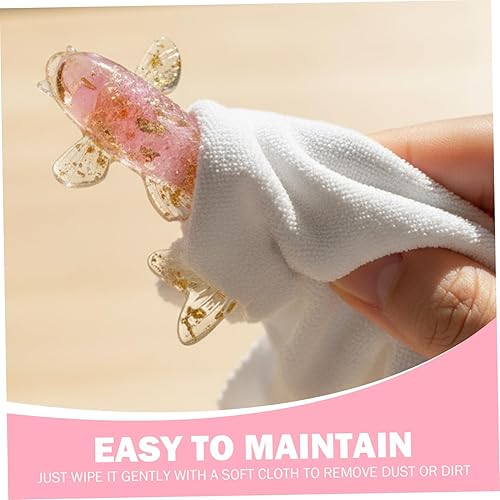 Miniatura 7 de Gcroet Crystal Glass Fish Figurine, Mini Koi Fish Decor for Desktop, White Crystal Ornament for Home Office Decor.