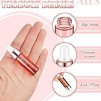 Vista 47 de 100 mini botellas de vidrio con gotero de aceite a granel, botellas vacías pequeñas esenciales transparentes, recipientes de muestra, frascos