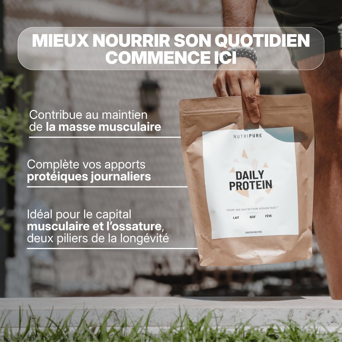 Nutripure - Daily Protein - Sachet 750G, Arôme - Chocolat