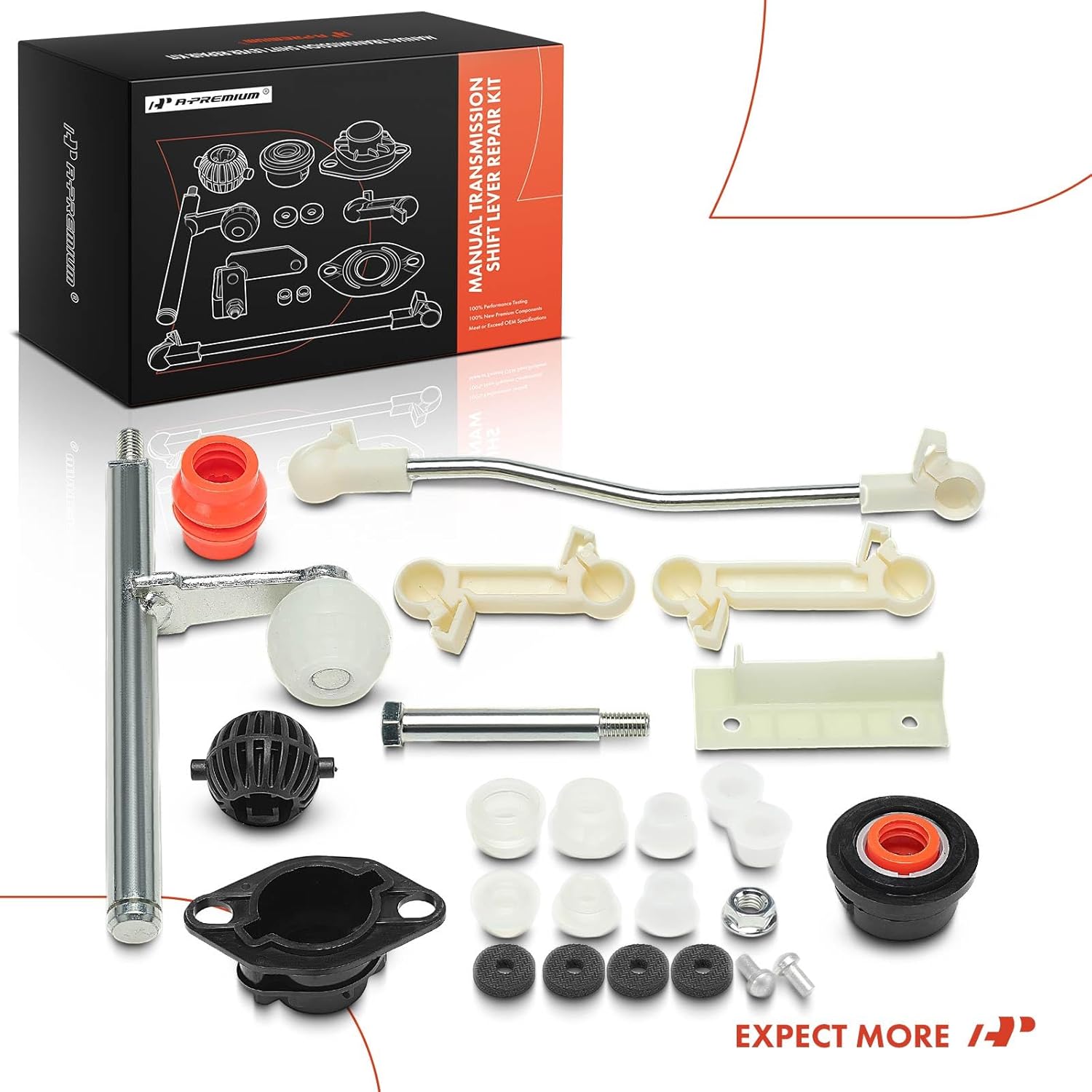 A-Premium Transmission Shifter Stub Kit Compatible with Volkswagen & Seat Models - Jetta 1984-1991, Golf 1983-1992, Toledo 1992-1998, manual gearbox