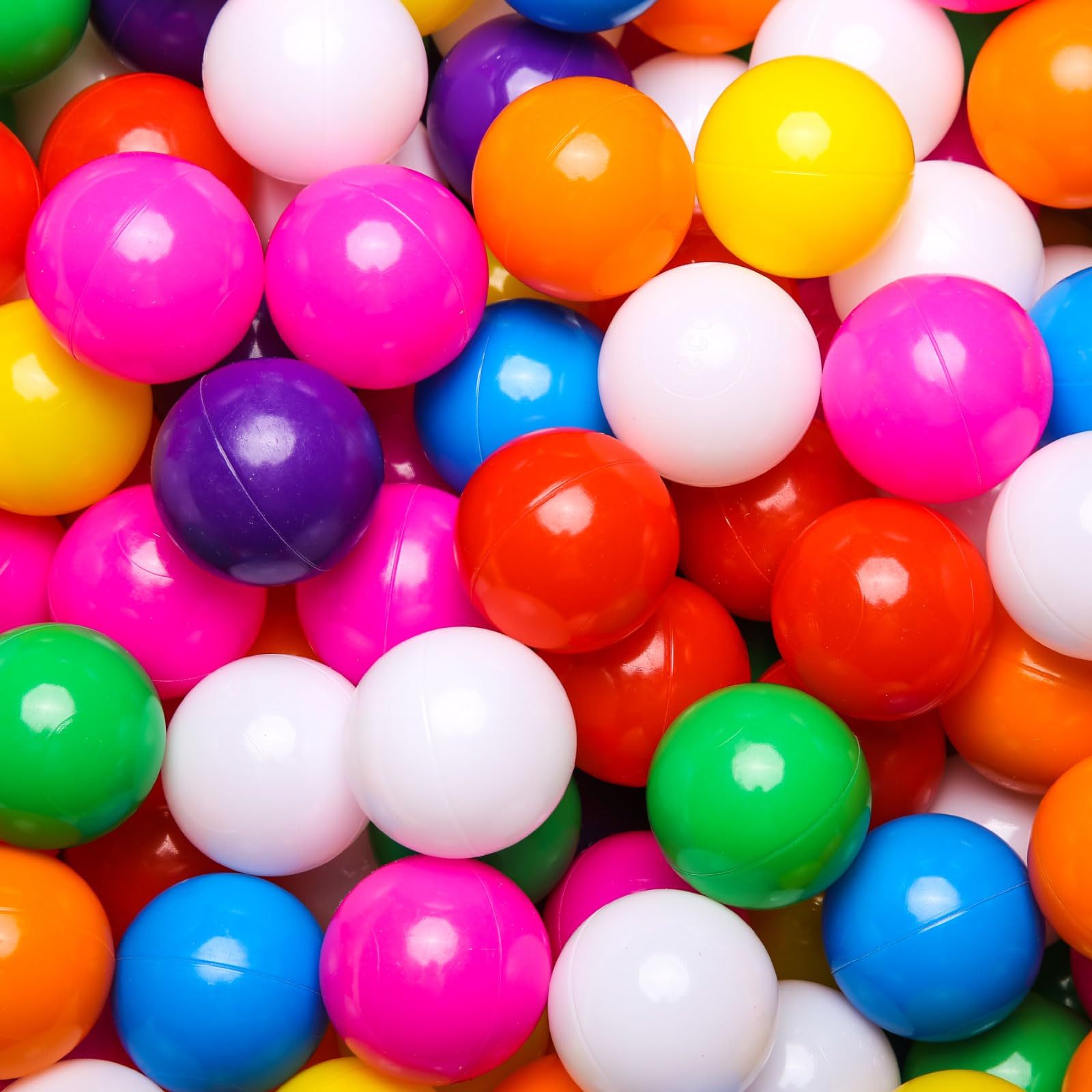 GOGOSO Ball Pit Balls for Toddler, Baby Plastic Playballs Kids Soft Pastel Non-Toxic BPA-Free, 100 Balls (Rainbow)