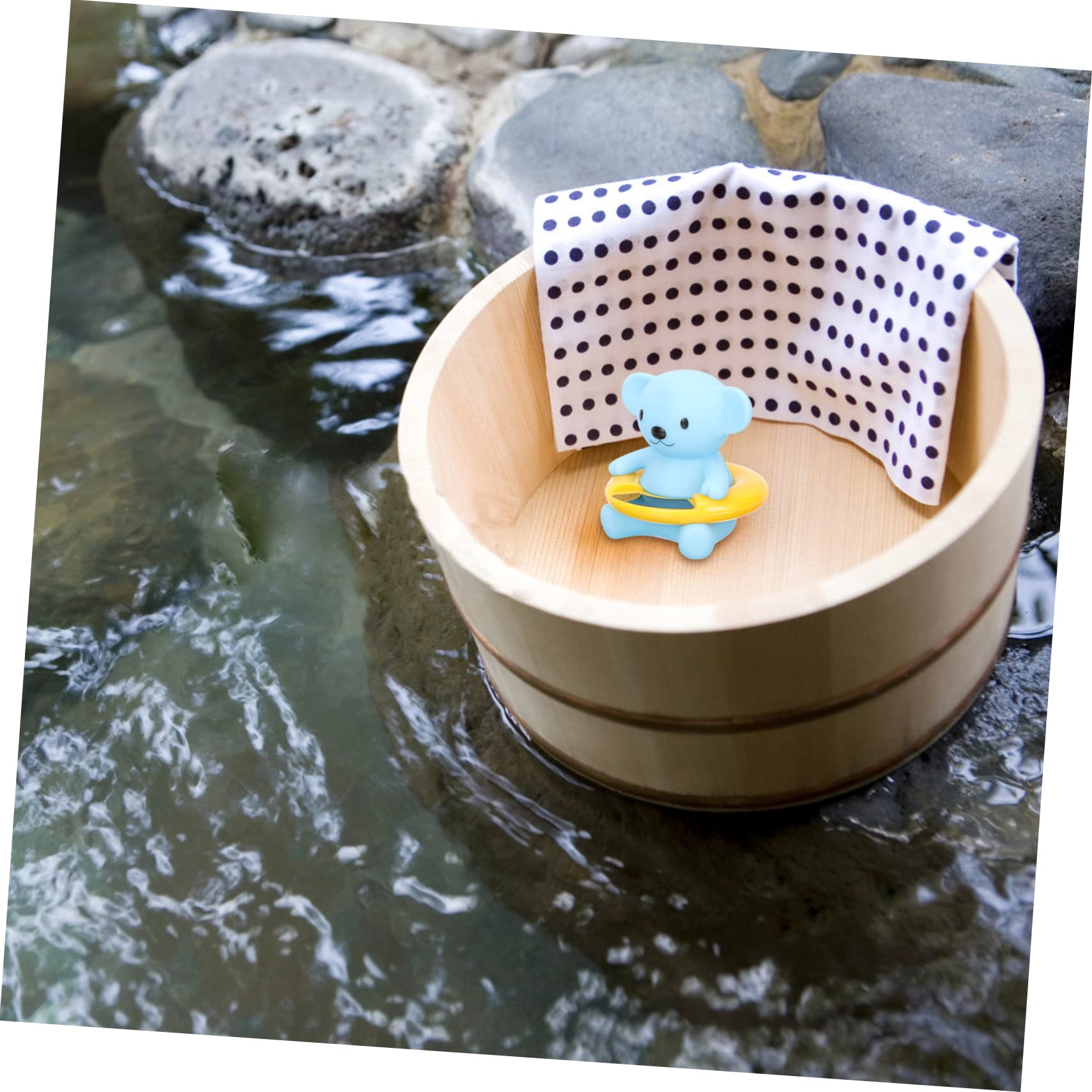 BESPORTBLE 3pezzi Termometro Galleggiante Per Bagno Per Forma Di Orsetto Misuratore Di Temperatura Per Piscine e Vasche Idromassaggio Con Display Digitale e Design Adorabile Giocattolo e