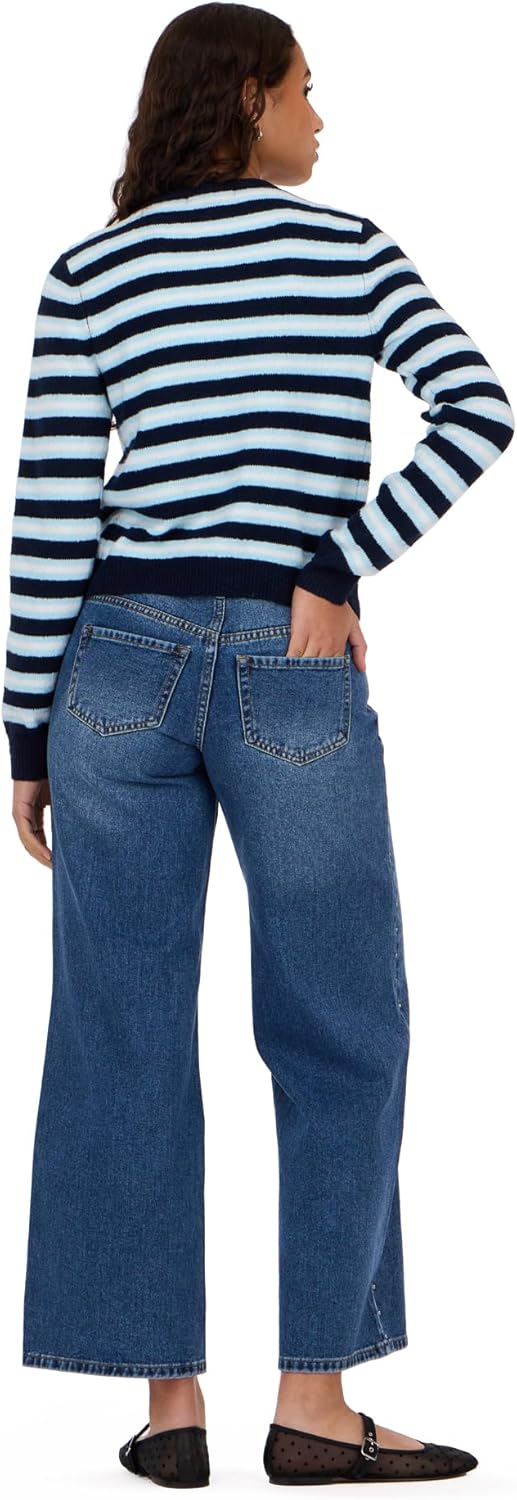 Forever 21 Women’s Striped Cardigan Sweater – Classic Knit Long Sleeve Button Front Layer for Casual and Everyday Wear - Image 5