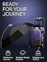 Vista 41 de REPEL Windproof Travel Umbrella - Compact & Withstands Winds up to 85MPH , Strongest Premium Auto Folding Umbrella for Rain and Sun - Durable, Light