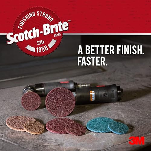 Miniatura 6 de Scotch-Brite Disco acondicionador de superficie de precisión, Roloc TR, muy fino, cerámica, fibra no tejida, fácil cambio, 2 in, 25interior,