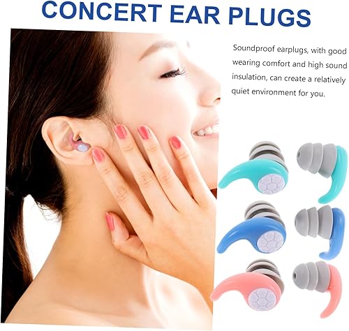 Miniatura 8 de Parliky 3 pares de tapones para los oídos con cancelación de ruido, auriculares con cancelación de ruido, tapones para los oídos, protección para