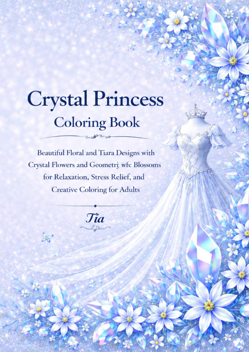 Crystal Princess Coloring Book: Elegant Floral and Tiara Designs with Crystal Flowers and Sparkling Crystal-Inspired Patterns for Relaxation, Stress ... Adults (Floreveil Princess Coloring Series)