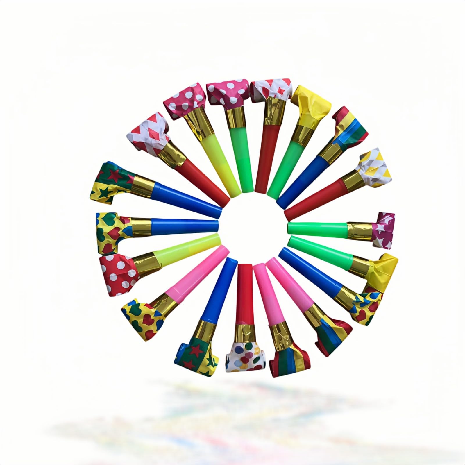 30-Pack Colorful Party Blowouts Noise Makers