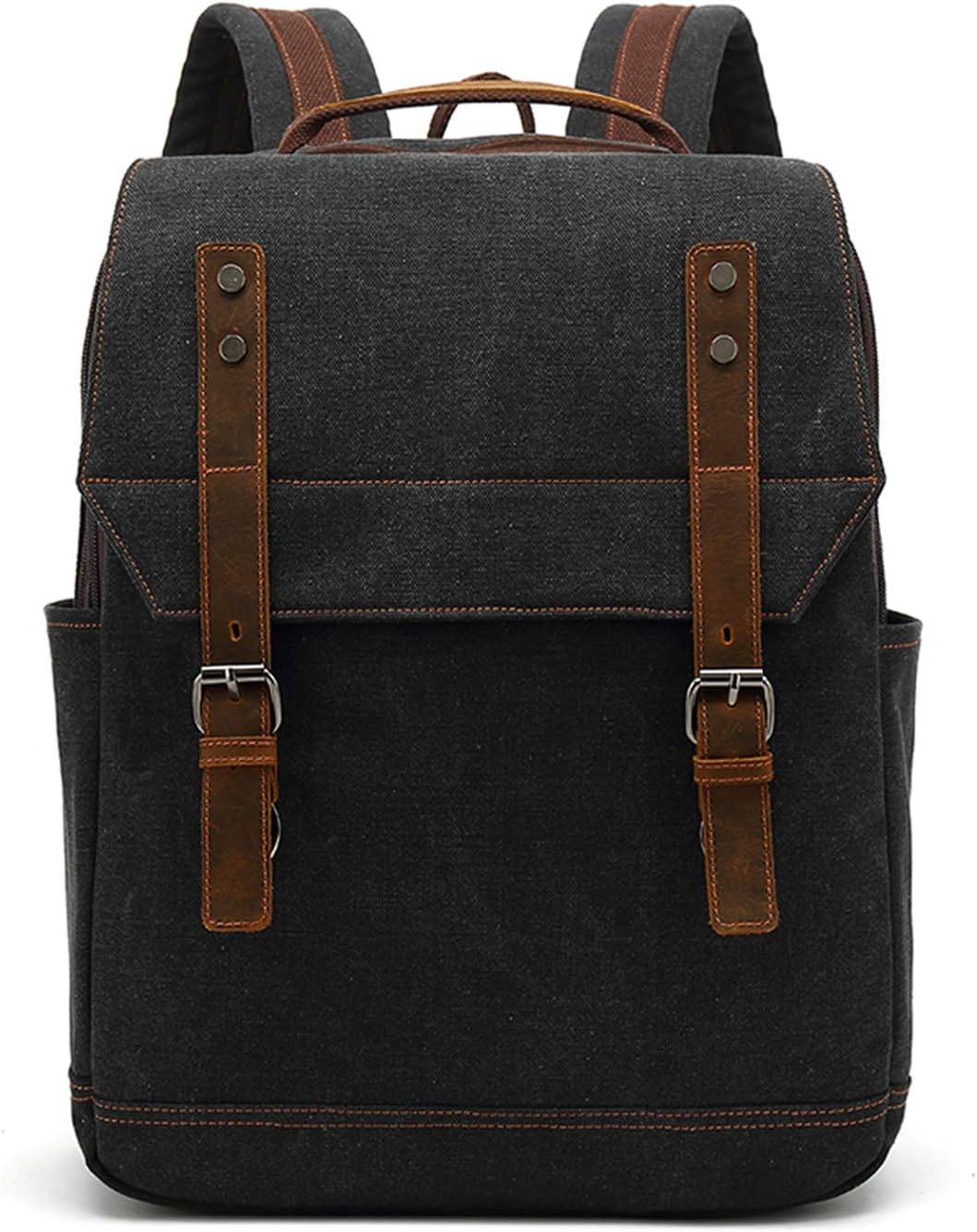 FANDARE Retro Canvas Business Backpack Men Laptop Rucksack Daily Casual Daypacks Internal Frame Backpacks Hiking Backpack Travel Essentials Trekking Rucksack Brown