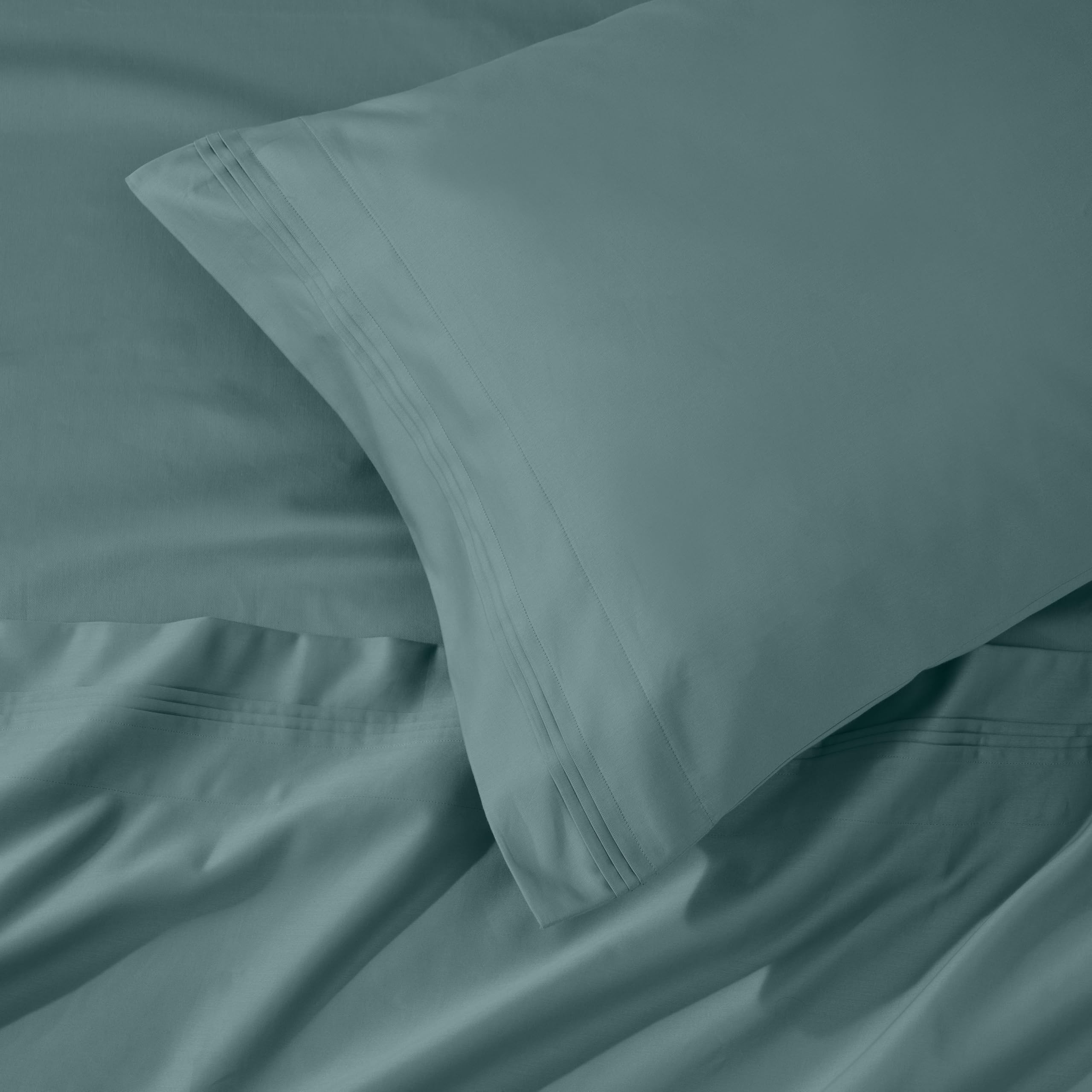 Set di lenzuola per divano letto completo, 100% cotone egiziano a 400 fili, profondità 15,2 cm, 4 pezzi, grigio scuro