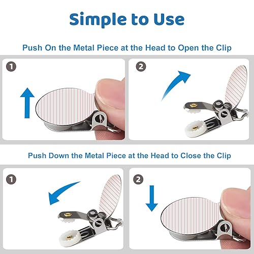 Miniatura 6 de Smlpuame Clip para chupete para bebés, niños y niñas, paquete de 6 elegantes correas de clips, soporte para paci con clips de metal, universal,