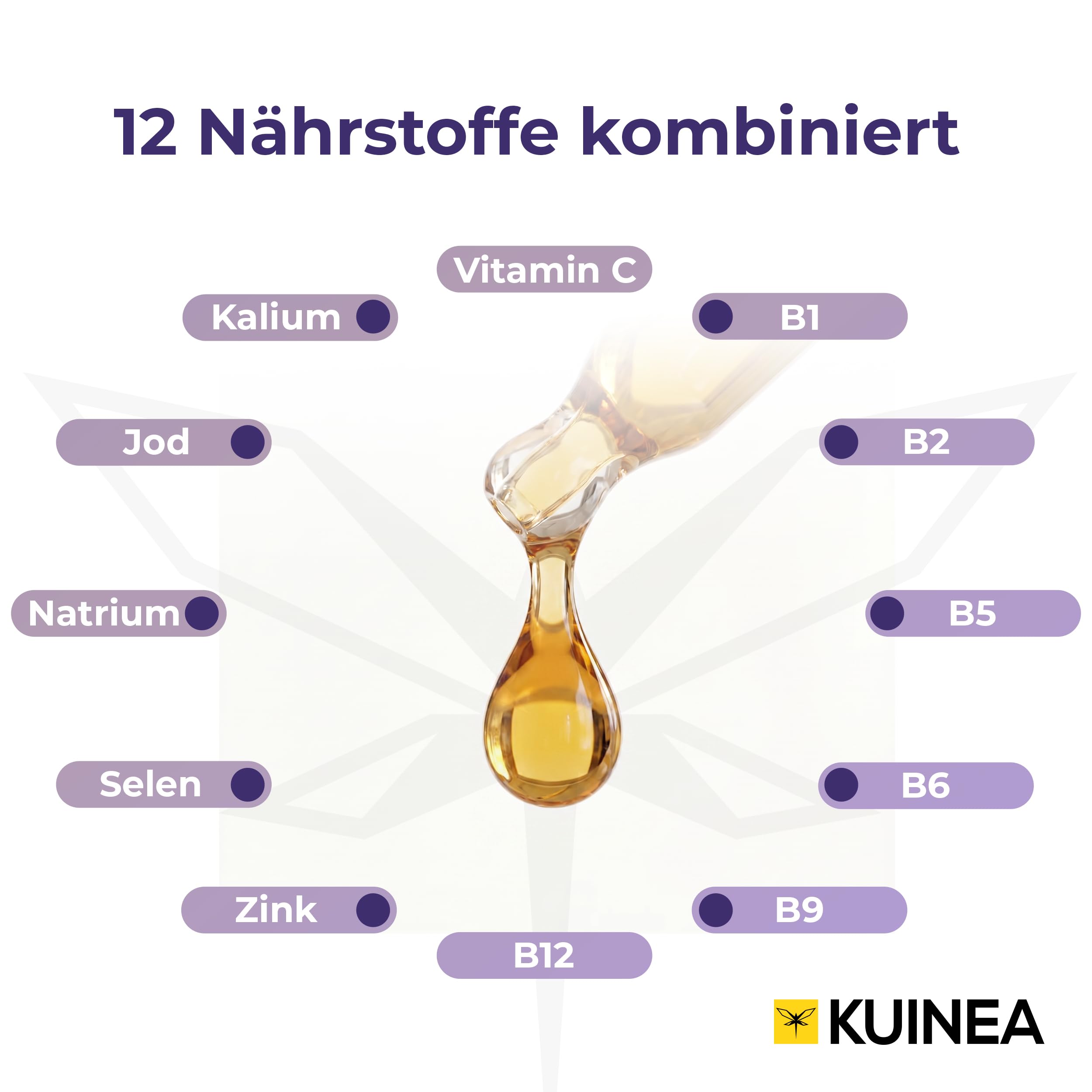 KUINEA Vegan Complete Familien-Bundle – Vitamin B12 Vegan 120 Kapseln + Vitamine für Kinder ab 3 Jahren Tropfen 20 ml – mit B-Vitaminen, D3, K2, Eisen, Zink, Jod & Selen