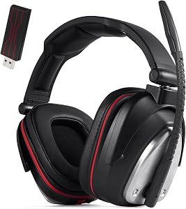 Wireless Gaming Headset for Xbox Series X|S,Xbox One,PS5,Nintendo Switch & PC with Wireless Adapter, Gaming Headphones with LED Light,2.4G &Bluetooth Mode,Bass Surround (Black)