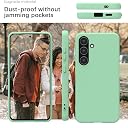 YATWIN Silicone Back Case for Samsung Galaxy S23 FE, Soft-Touch Phone Back Cover for Samsung Galaxy S23 FE - Link Cyan gallery image
