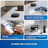 ECOVACS X8 Omni Robot Aspirateur Laveur avec Station Omni, Aspirateur Robot 18000Pa, Nettoyage Automatique instantané OZMO Roller, Lavage à l'eau Chaude 75 ℃, Vidage Automatique, Noir - 7