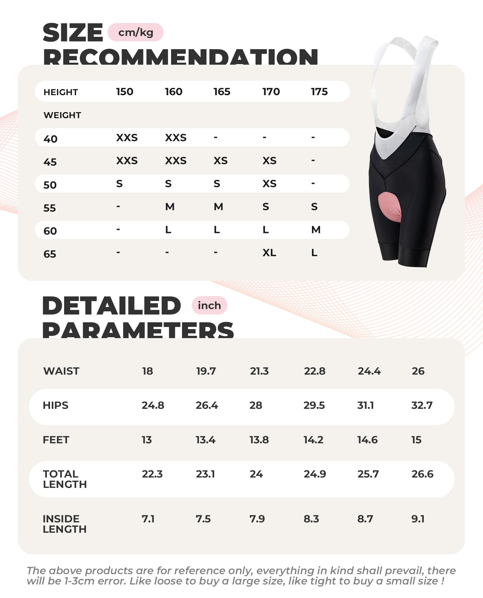 ROCKBROS TVI Pantaloncini Intimo Ciclismo Donna, Pantaloncini Ciclisti Donna, Salopette Ciclismo Imbottite，Pantaloncini Estivi Traspirante, Pantaloni per MTB, Bici da Strada, Bianco, Nero