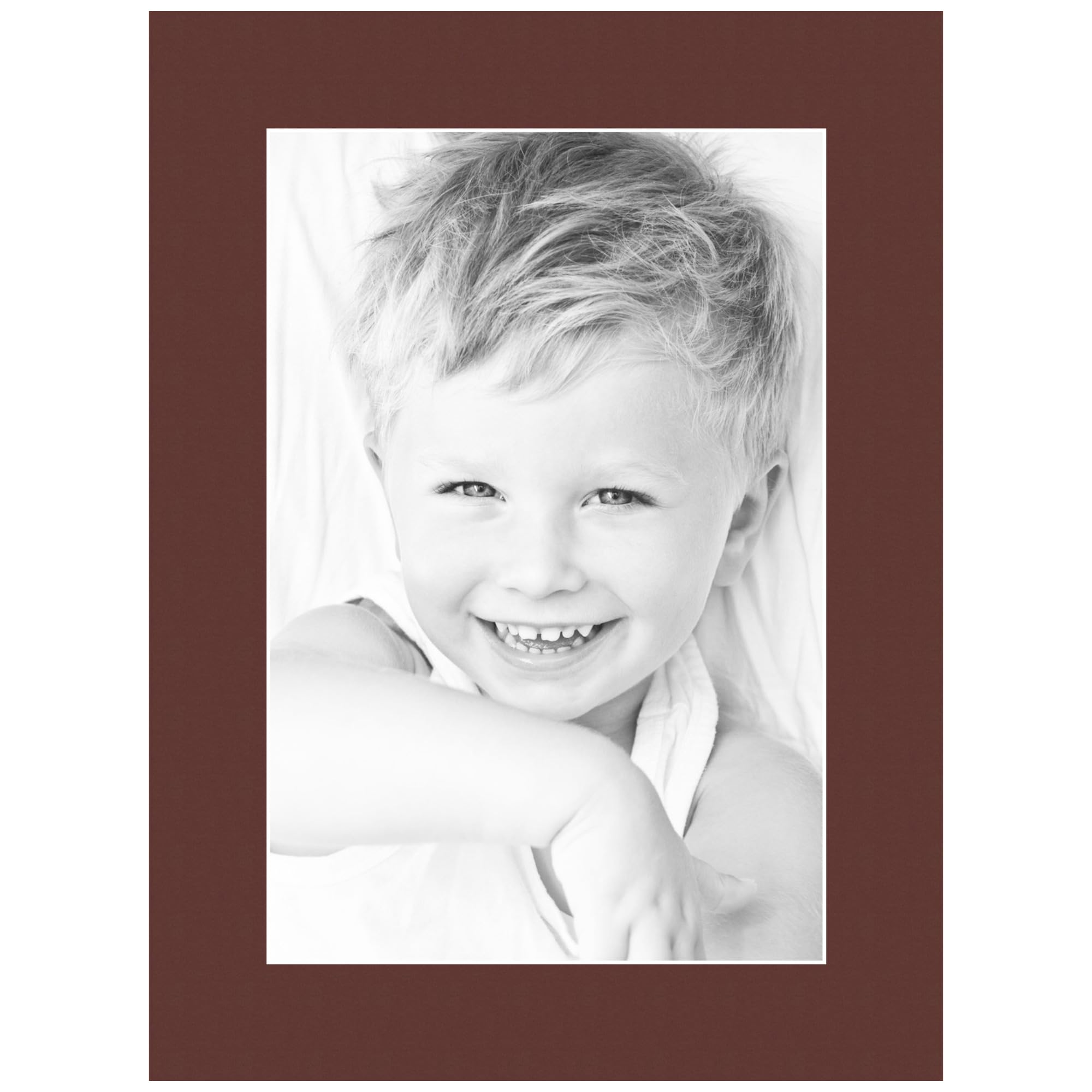 8x12 Maroon/Maroon Custom Mat for Picture Frame with 4x8 Opening Size (Mat Only, Frame NOT Included) - 6 Pack