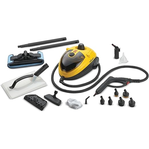 WAGNER Power Steamer 915 E, multifunctional steam cleaner with 18 accessories, steam pressure 3.5 bar, steam time approx. 40 min, 1.2 l tank, 2.4 m hose, 1500 W