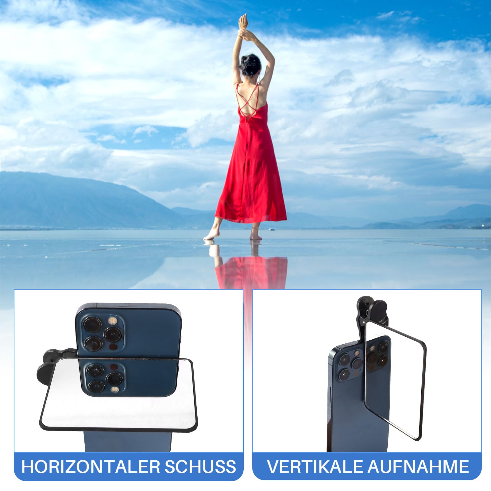 Handy Spiegel Clip Für Kamera - Verstellbares Reflexions-Set Für Kreative Fotos