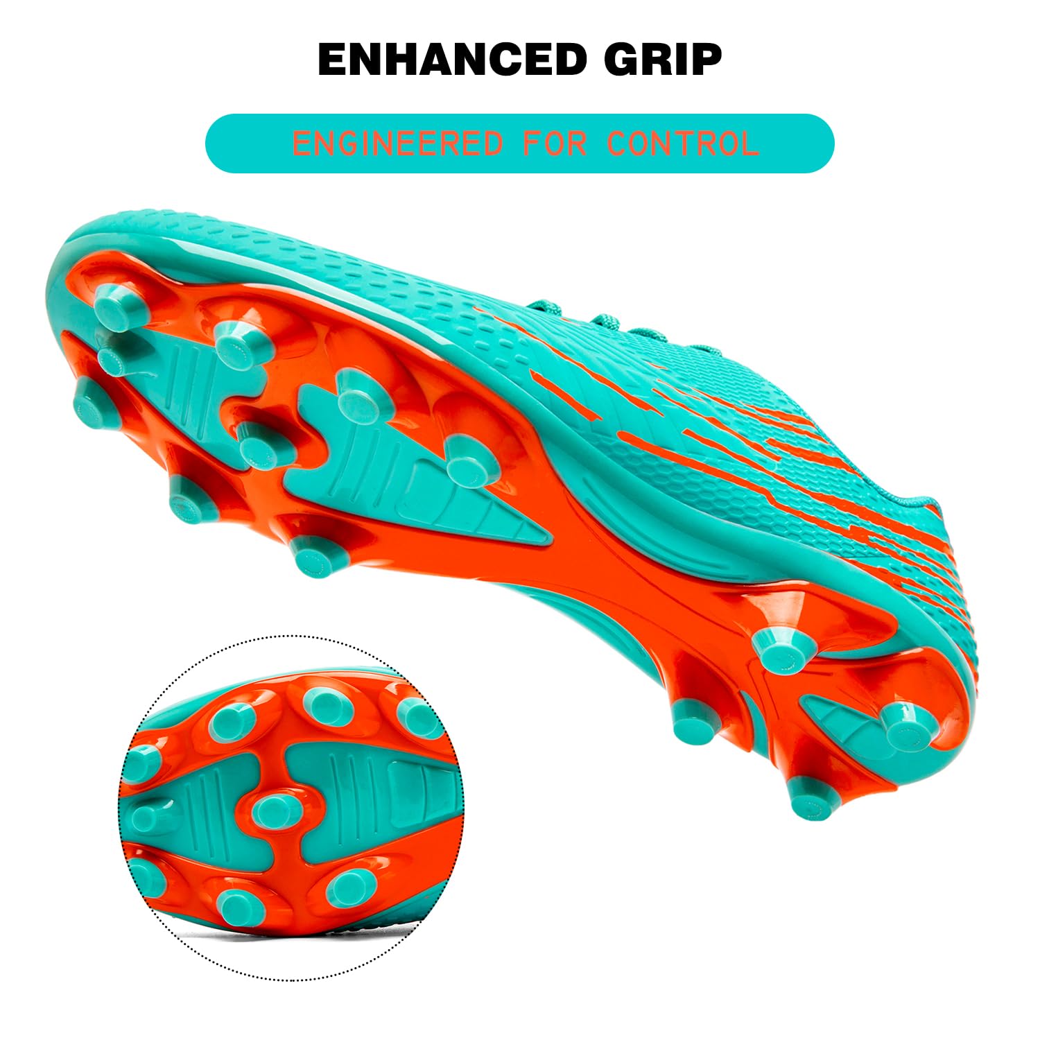 DimaiGlobal Scarpe da Calcio con Tacchetti​​ Uomo Donna Professionali Scarpe da Calcetto per Prato Artificiale Futsal e Allenamento per Interno/Esterno - Antiscivolo Junior