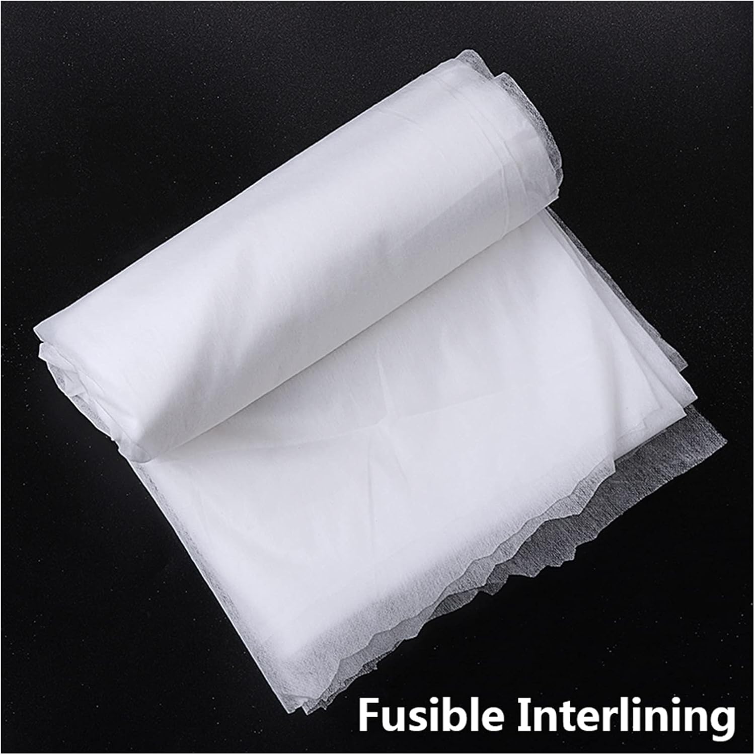 Interfacing,Iron on Interfacing 5M White Fusible Interlining Lightweight Sewing Fusible Interlining Fabric Apparel for DIY Purse Crafts Linings