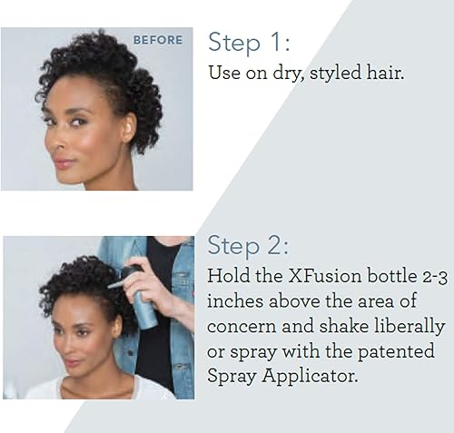 Miniatura 6 de XFusion - Fibras capilares de queratina, color negro (tamaño grande, 0.99 oz)