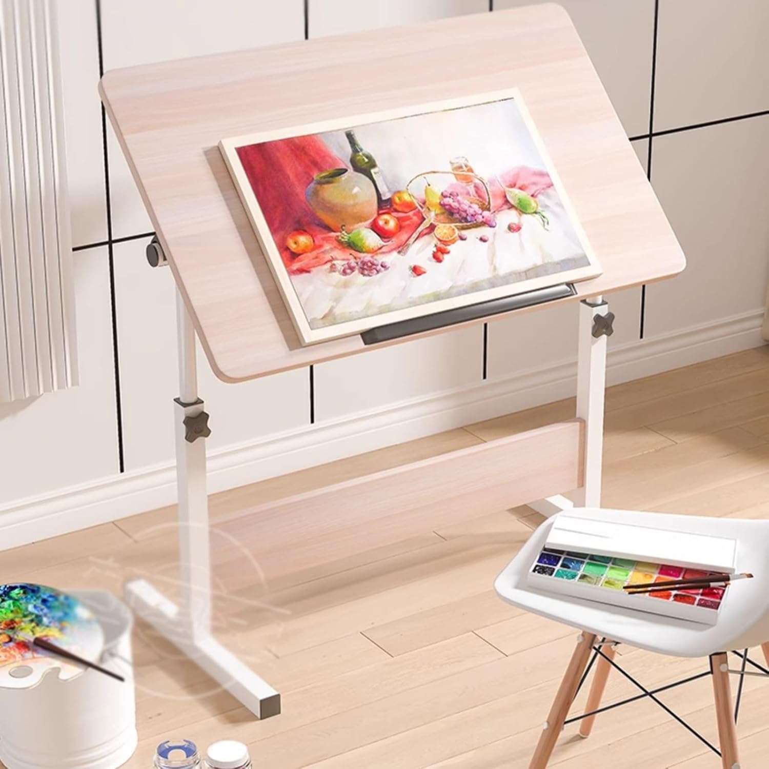 Drawing Tilting Tablet,Drafting Table,Folding Drawing Table, Height Adjustable Drafting Desk, Art Desk Reading Games and Paint for Home Office Couch Sofa Table (Size : 31.4in/80cm)