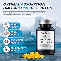 Vista 2 de Dr.Brian Suplemento de aceite de pescado 130 softgel, altamente absorbido rTG Mini Omega 3 cápsula de aceite de pescado con ácidos grasos EPADHA