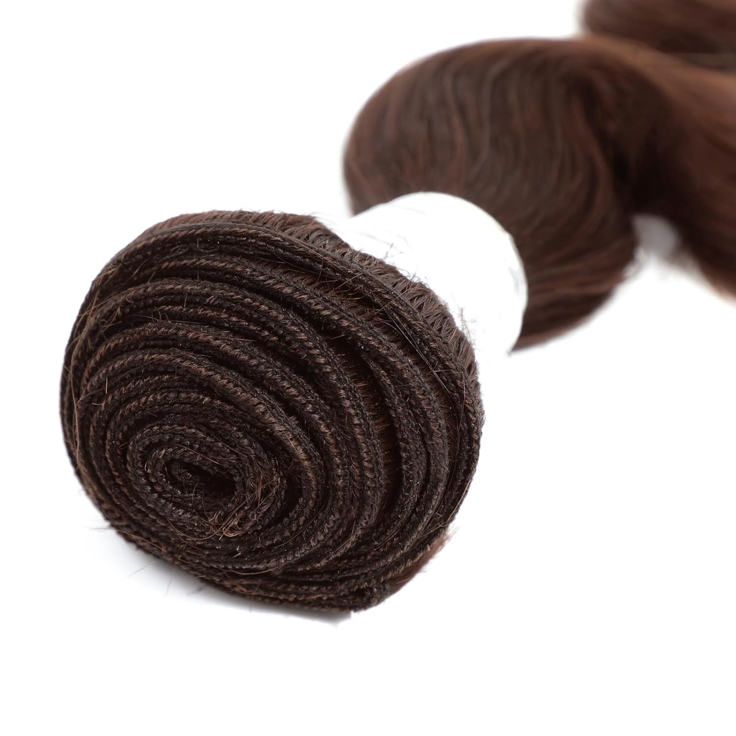 ALHER Chocolate Brown Color #4 Bundles with 4x4 HD Lace Closure Body Wave, Dark Brown Colored, 12A 100% Unprocessed Virgin Remy Hair Soft Thick Bundles with Closure 16 18 20+16 IN