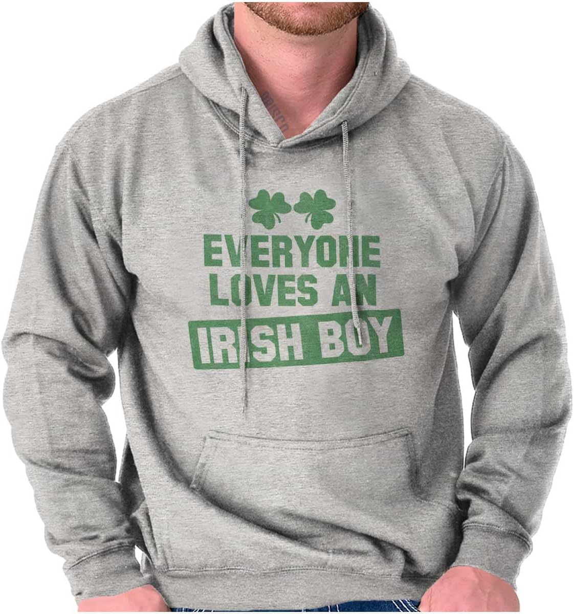Funny Saint Patrick's Day Irish Boy Hoodie Hooded Sweatshirt Men