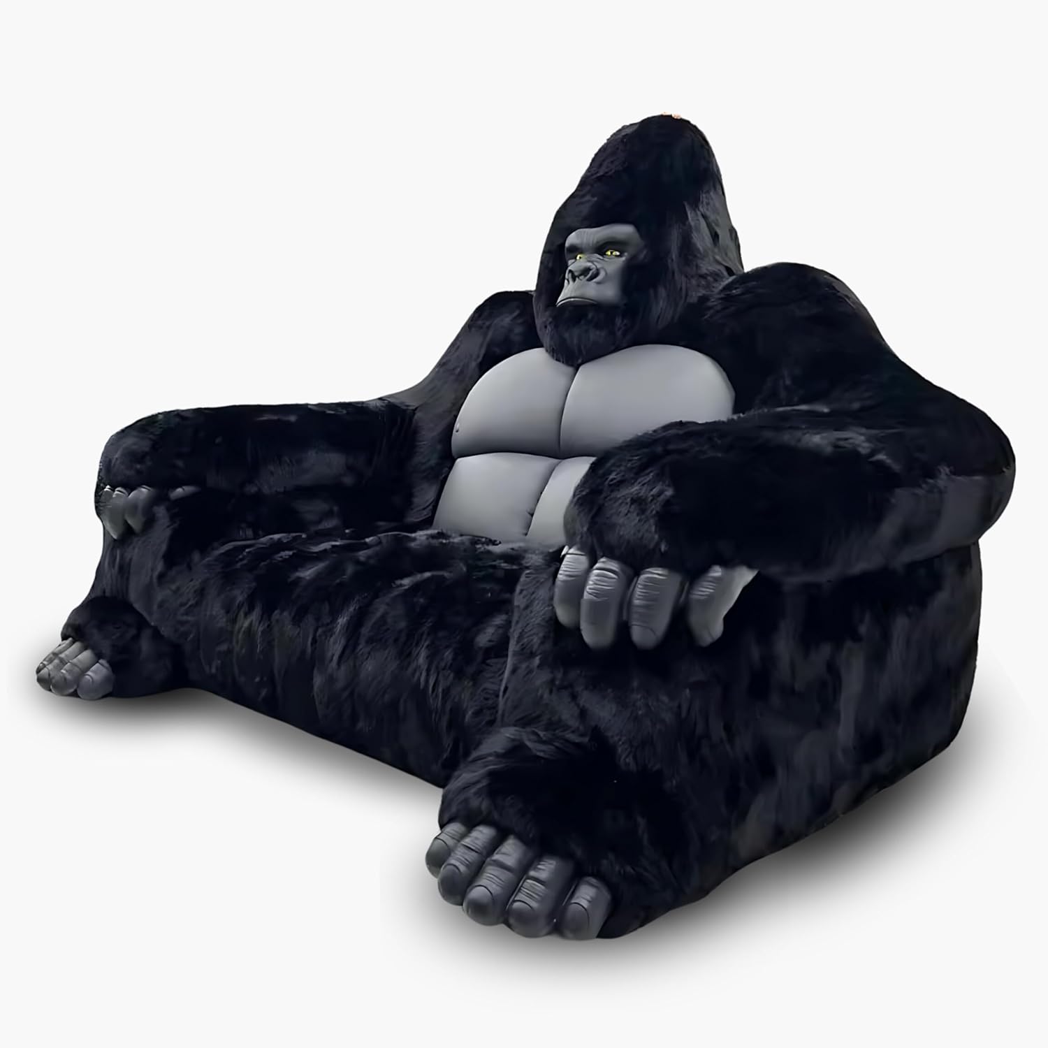 Gorilla Sofa with Hands and Toes, Gorilla Shaped Couch Exclusively for Luxury Living, Animal Gorilla Couch