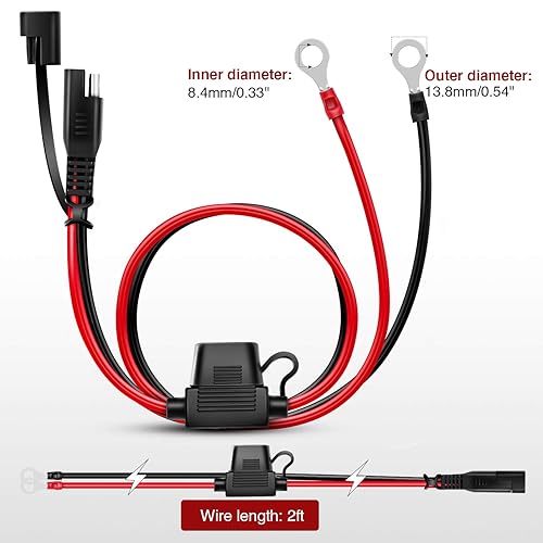 Miniatura 2 de Nilight - Arnés de desconexión rápida de calibre 10, 2 pines, conector SAE resistente, cable de plomo
