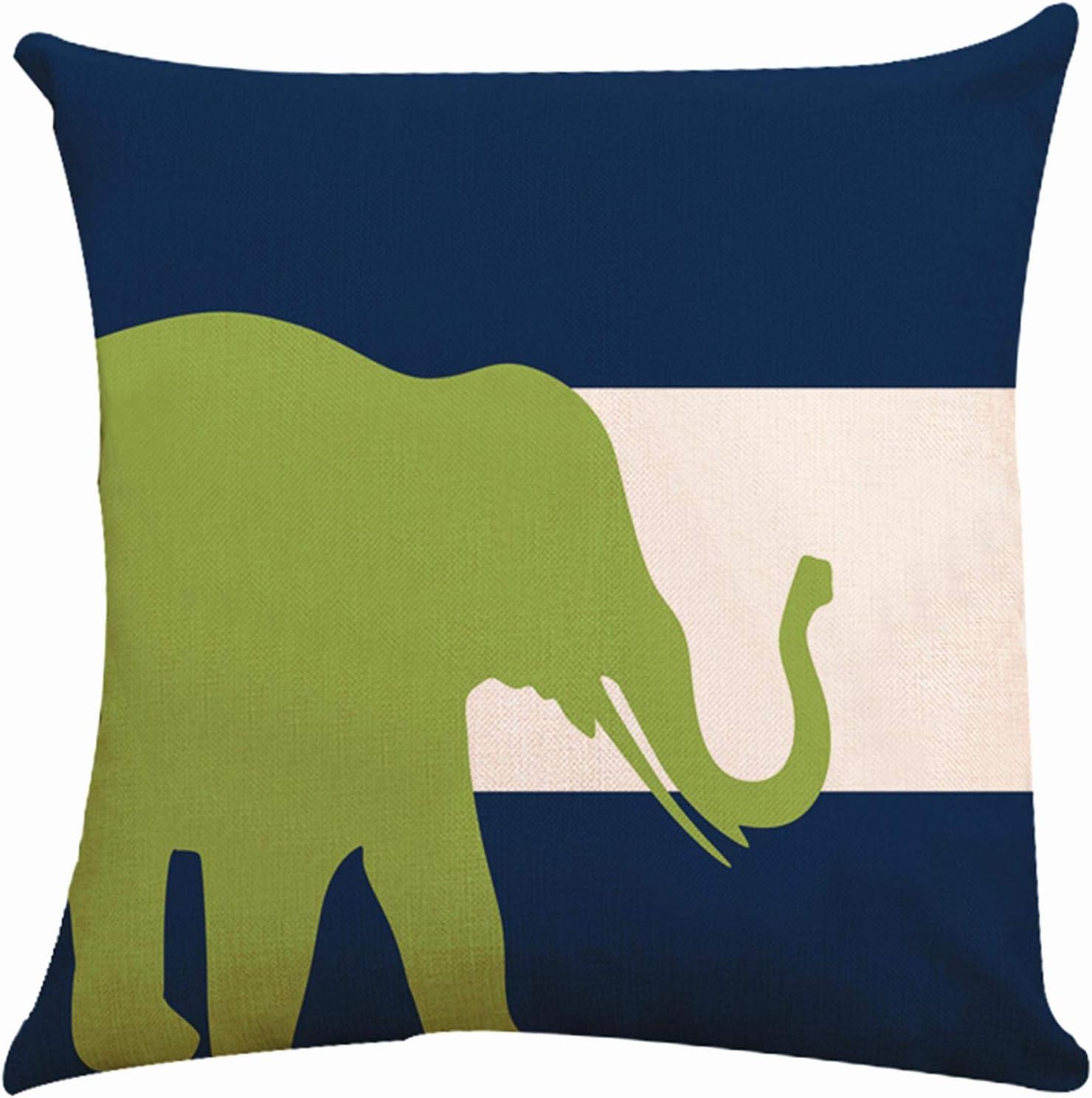 ZUEXT Decorative Throw Pillow Covers 18x18 Inch Double Side Design, Set of 6 Geometric Cotton Linen Indoor Outdoor Cushion Cover Pillowcase for Car Sofa Home Decor(Navy Pear Green New Living Series)