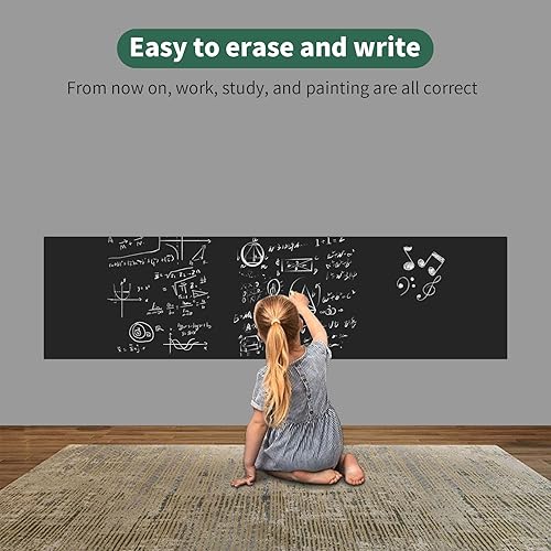 Miniatura 3 de Pegatina de pared para pizarra, decoración de pizarra, PVC, autoadhesiva, extraíble, reutilizable, borrable, papel tapiz para puerta, nevera