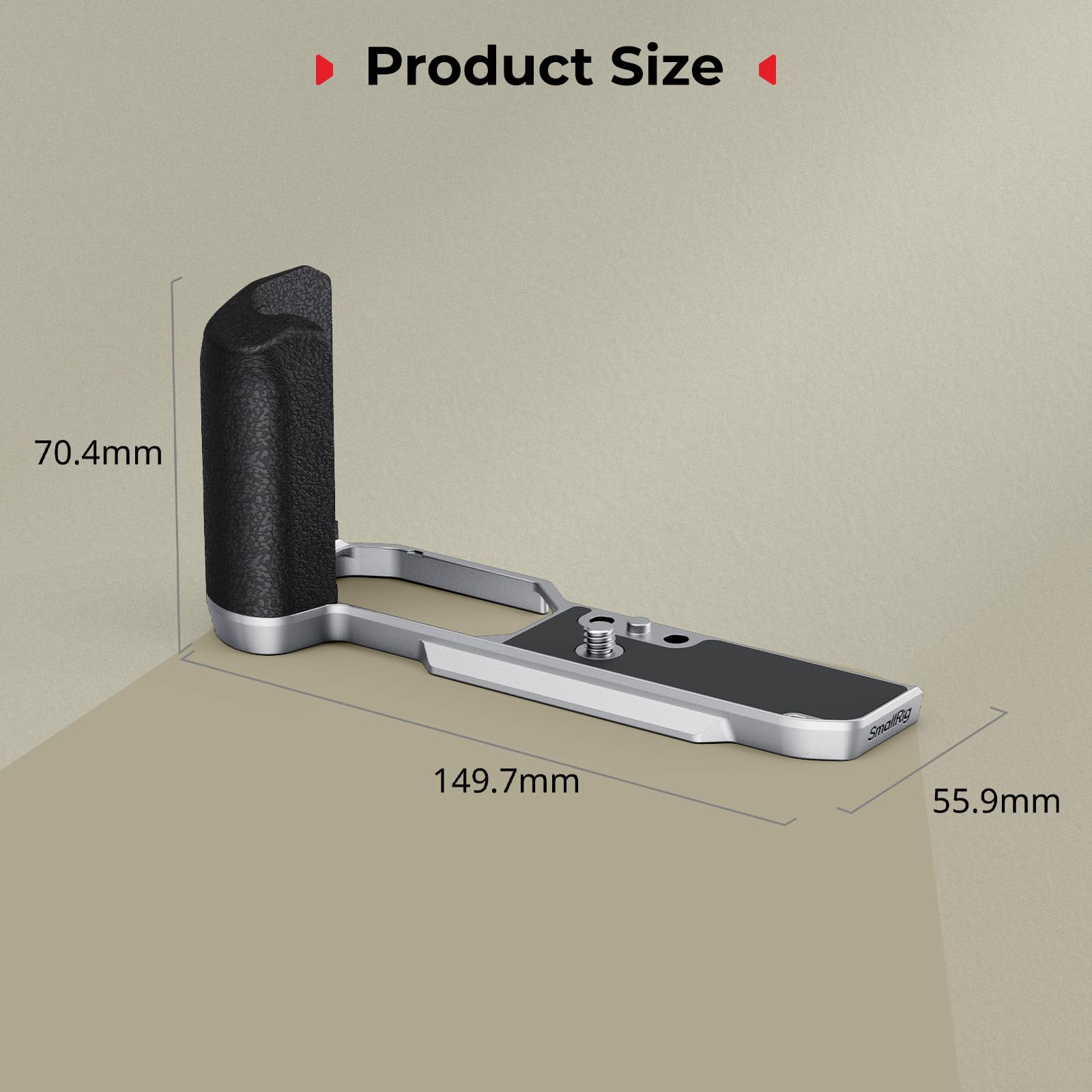 SmallRig Impugnatura a L in silicone per Nikon Z f, piastra a sgancio rapido integrata per Arca e foro per cinturino da polso, impugnatura ergonomica in silicone con per treppiedi - 5706