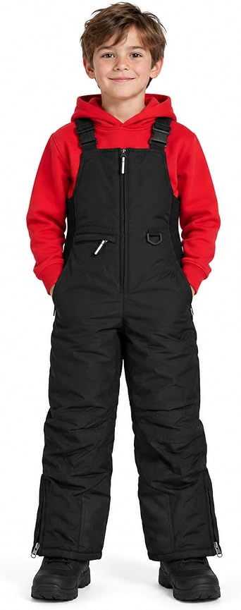 Arctic Quest Boys Girls Unisex Classic Ski & Snow Bib Overall Winter Snowsuit Water-Resistant Windproof Outdoor Rain Bib