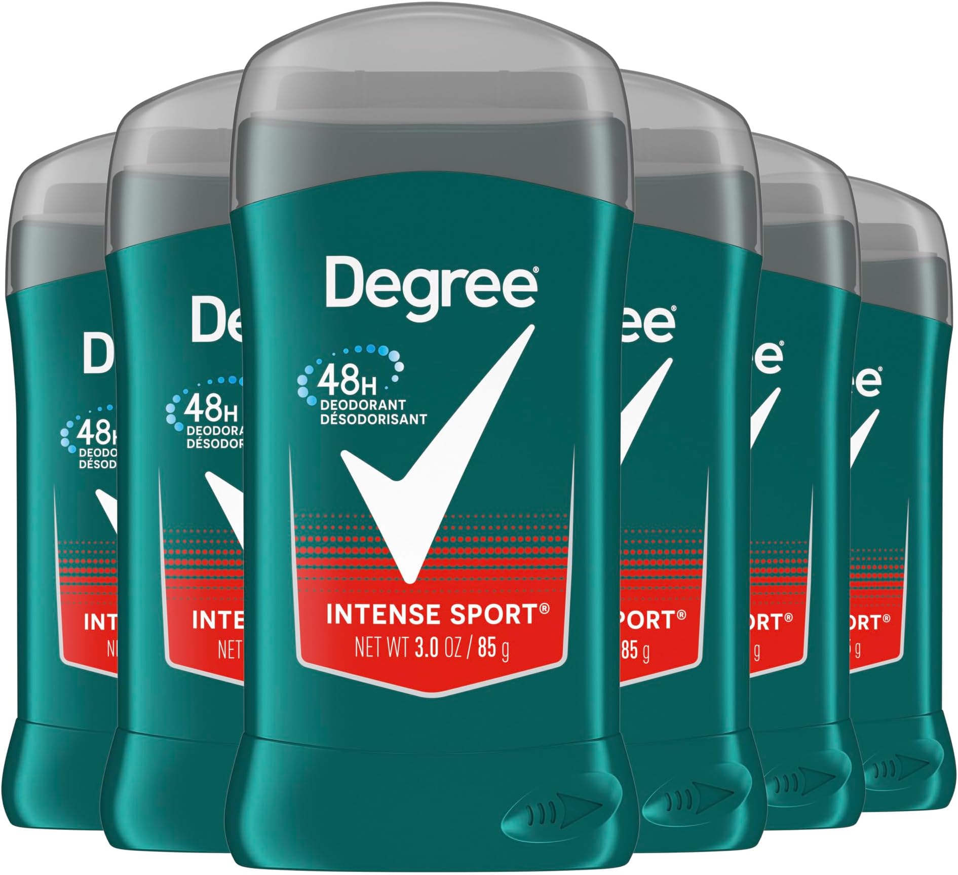 for Men Deodorant With Silver Ion Technology, Intense Sport, 3-Ounce Packages (Pack of 6)