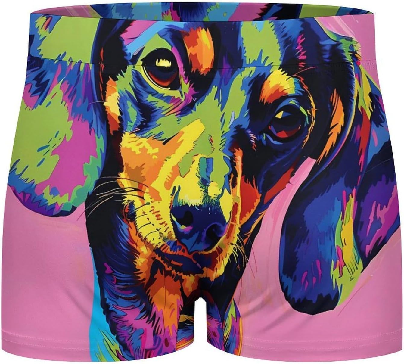 Colorful Dachshund Dog Pop Art Men's Underwear Boxers Briefs for Men Stretch Shorts