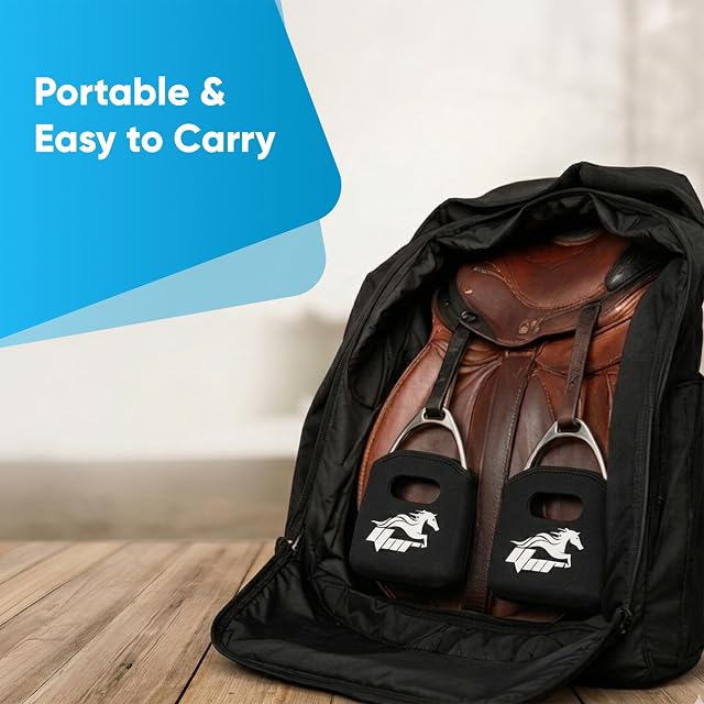Foto 5 de 8 de YNR Fundas de estribo para estribos de hierro, estribos de plástico, material de neopreno flexible
