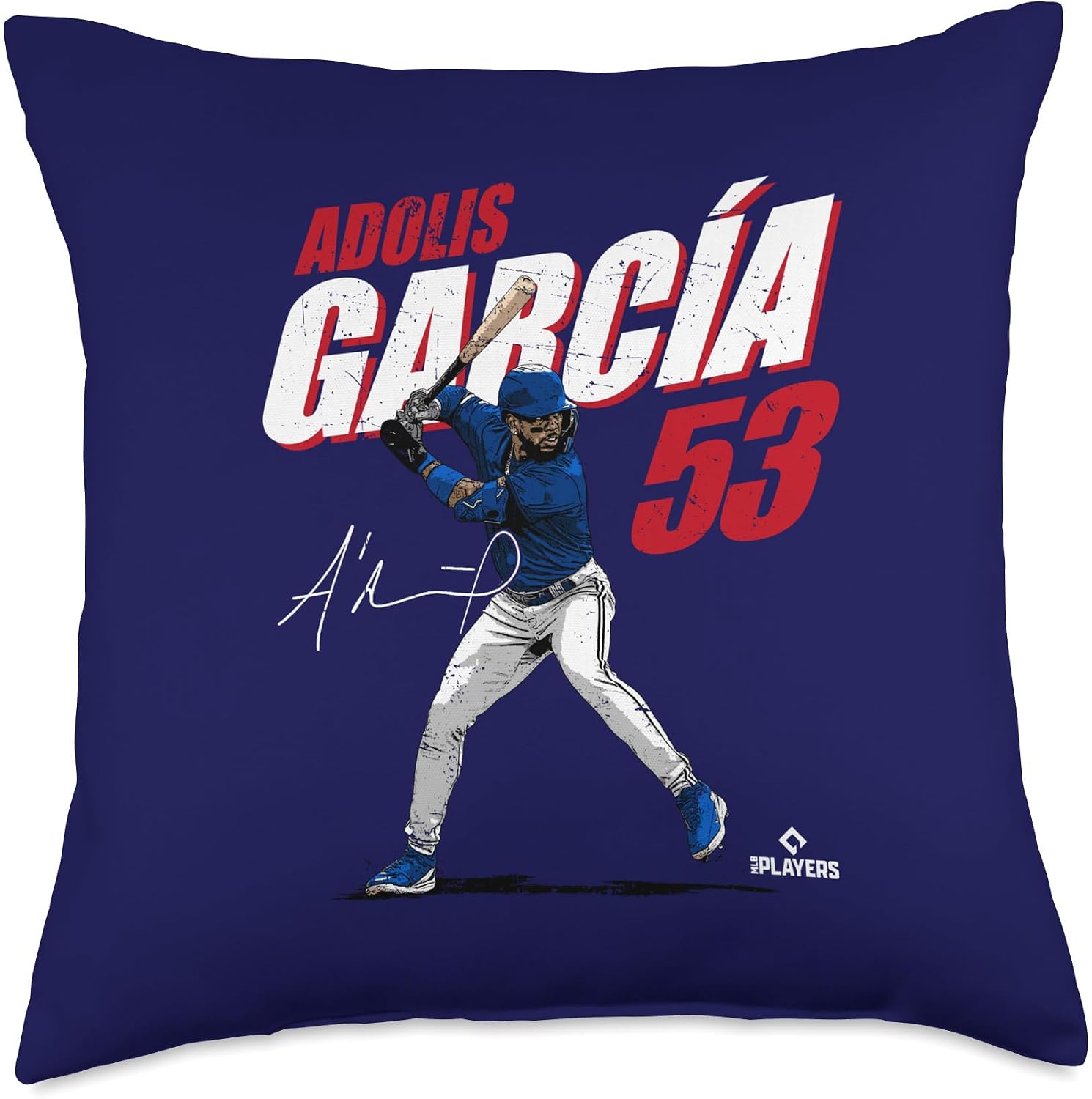 Adolis Garcia | Texas Baseball Players | MLBAGA3001 Throw Pillow
