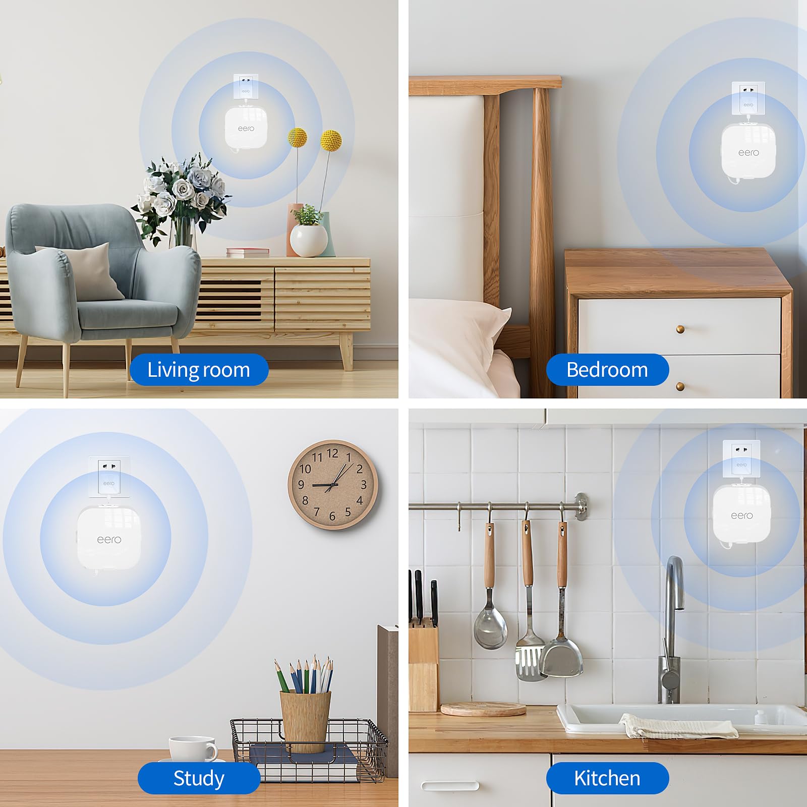 Eero 7 Wandhalterung (2er Pack) – Steckdosenhalterung Ohne Bohren, Mit Kabelmanagement – Nur Für Eero 7 Router