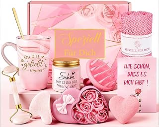 Geschenk für Frauen, Geburtstagsgeschenk für Frauen Gua Sha Geschenke Wellness Geschenkset für Damen, Geschenk Freundin Geburtstag Geschenkbox Geschenkset Entspannung für Freundin, Mutter, Schwester