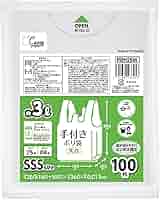 Amazon.co.jp: ジャパックス 手付き ポリ袋 乳白 約3L 横16+マチ