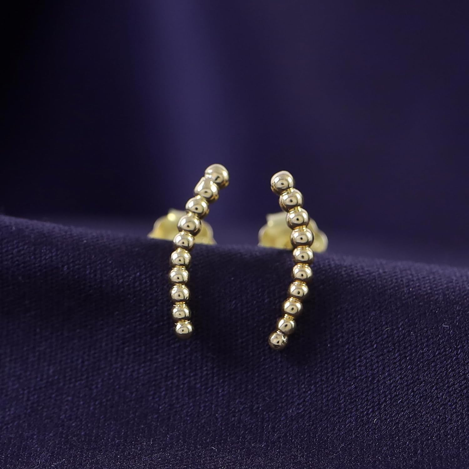 Minimalist Multi-Design Stud Earrings – 14K Gold Plated 925 Sterling Silver Dainty Plain Push Back Earrings Jewelry Gift for Women