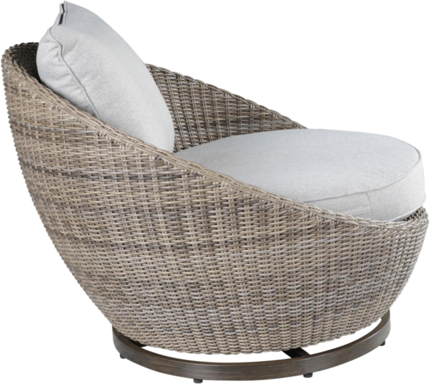 Cozy Outdoor Set - Swivel Woven Chairs, Side Table - All-Weather Resin Wicker, Ergonomic Design for Relaxation Outdoor Living Space Essential