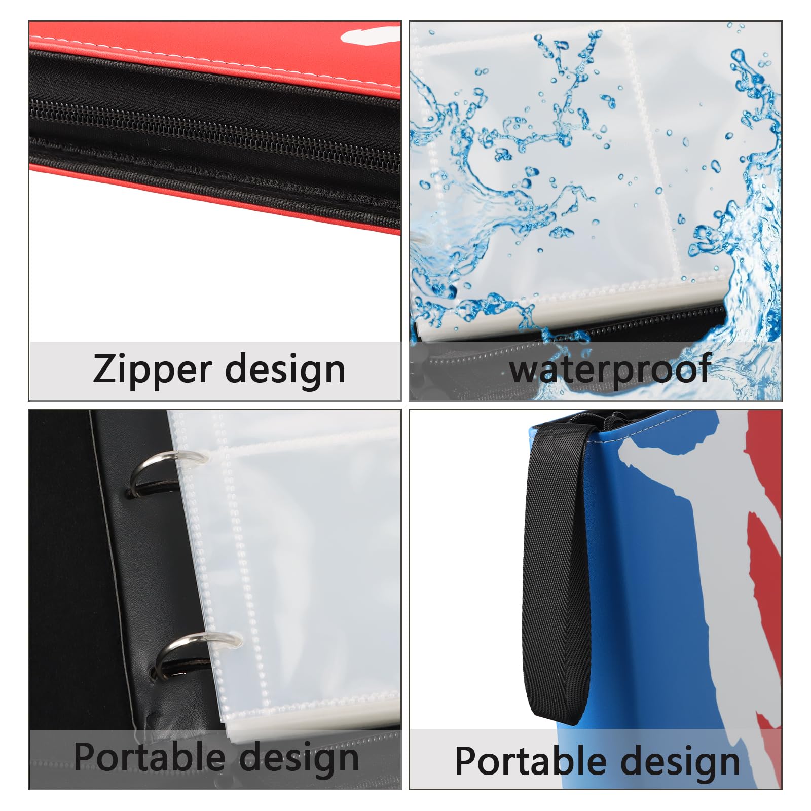 Album Portacarte Da Collezione In Pelle Nera: 400 Carte Protette, Portatile E Organizzatore Per K-pop E Calcio! - 2