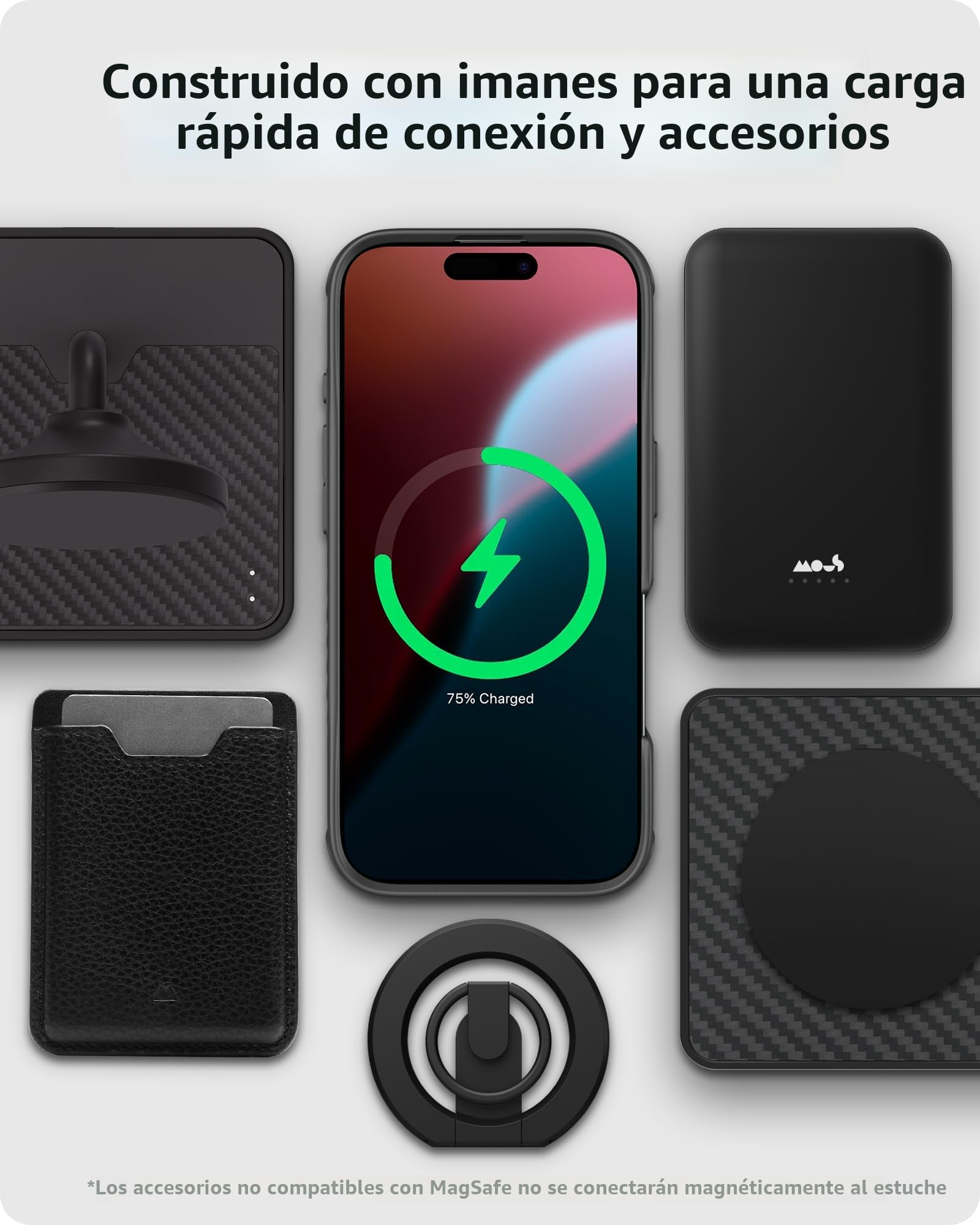 Mous para iPhone 16 Pro MAX Funda MagSafe, Limitless Fibra de Carbono - Resistente a Golpes