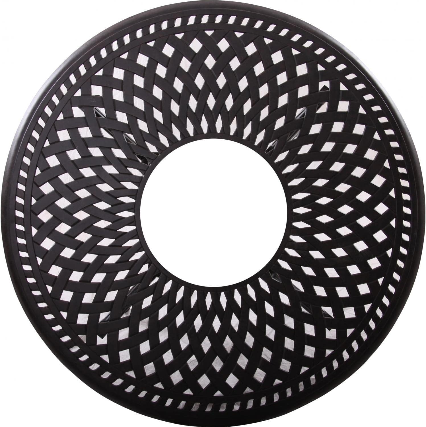 Signature 60 Inch Propane Fire Pit Dining Table by Darlee - Antique Bronze