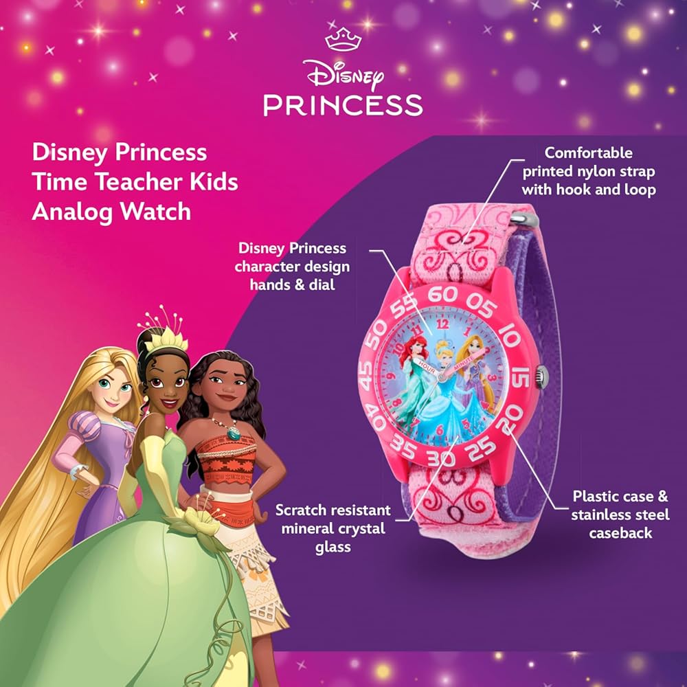 Amazon.com: Disney Princess Watch for Girls Age 4-7, Gift for